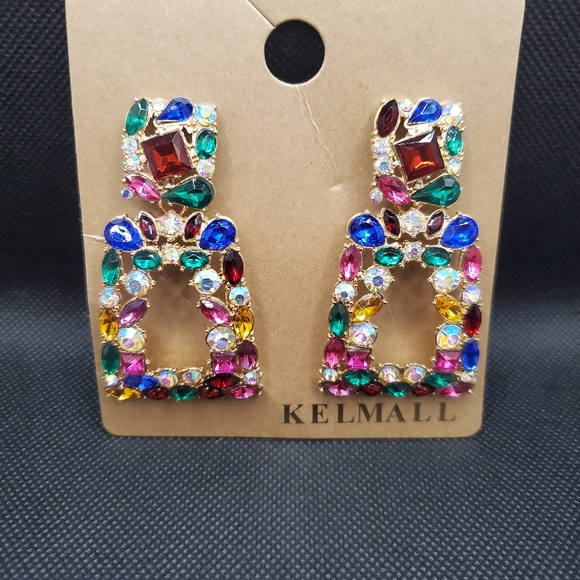 Rhinestone earrings - Picture 2 of 2